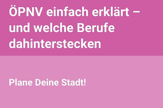 Ankündigung Blogbeitrag: ÖPNV einfach erklärt - und welche Berufe dahinterstecken